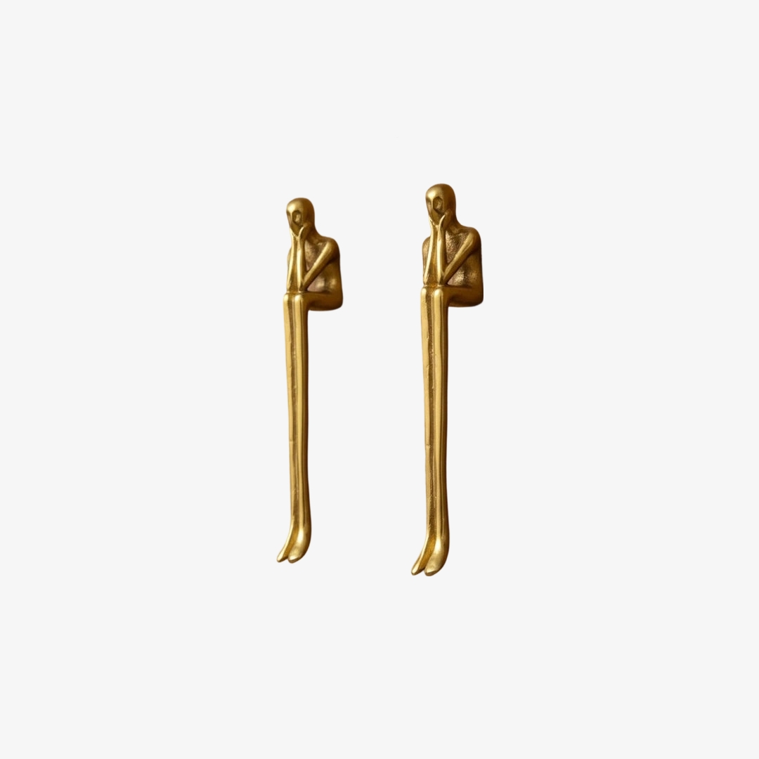 Verlitho Sculptural Metal Handle – Contemporary Drawer Pull Decor T1188
