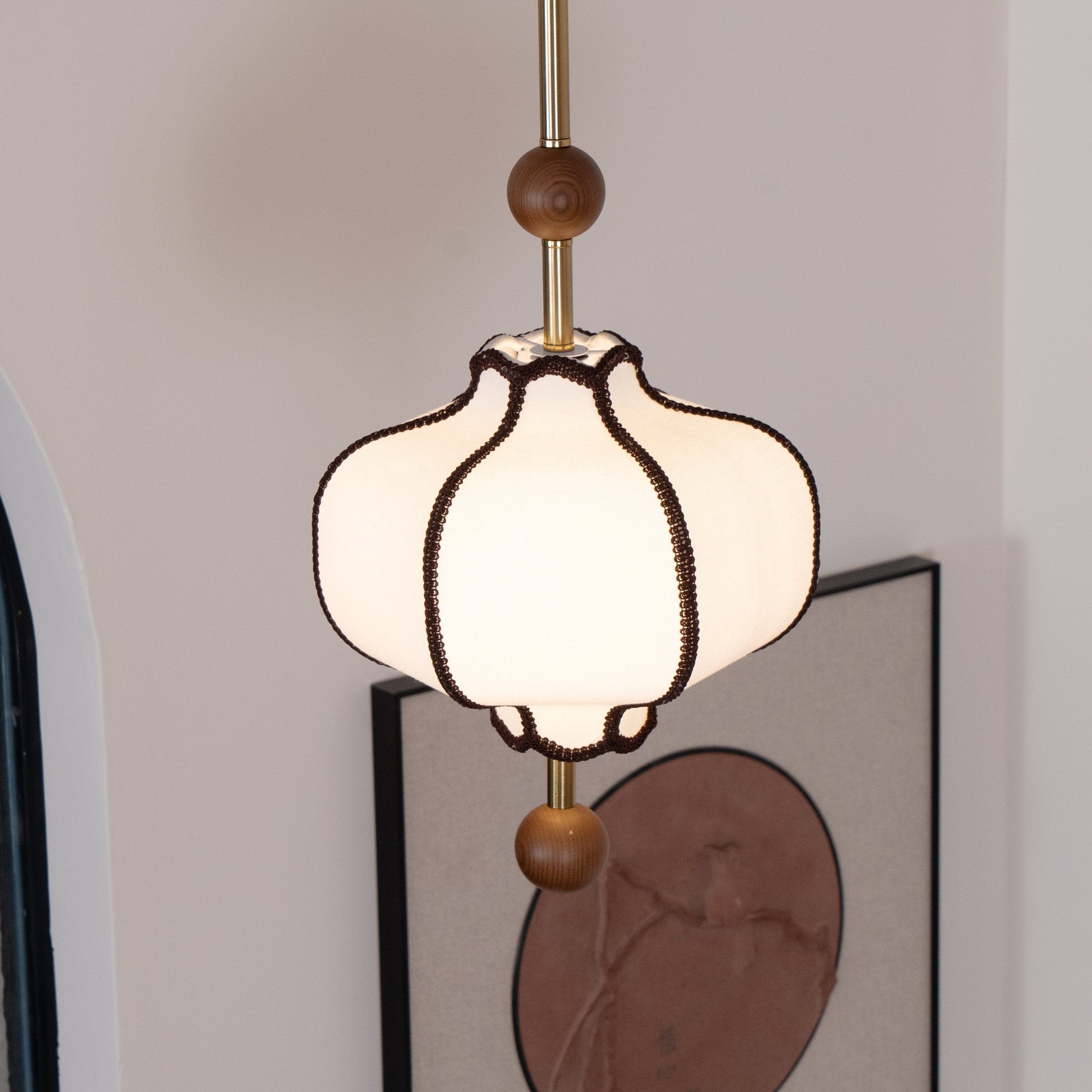 Vintage Textured Fabric Pendant Light M270