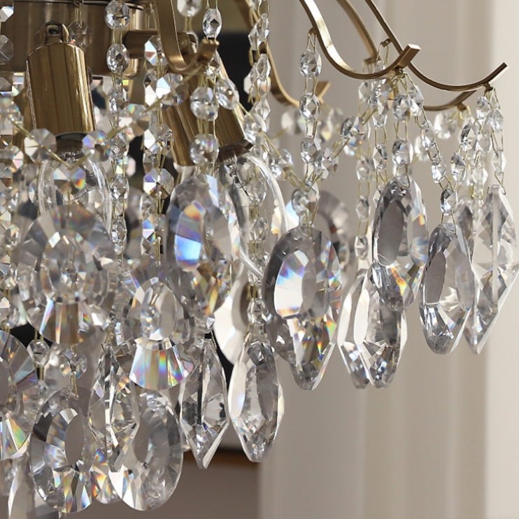 Vintage Sumptuous Teardrop Crystal Chandelier T258