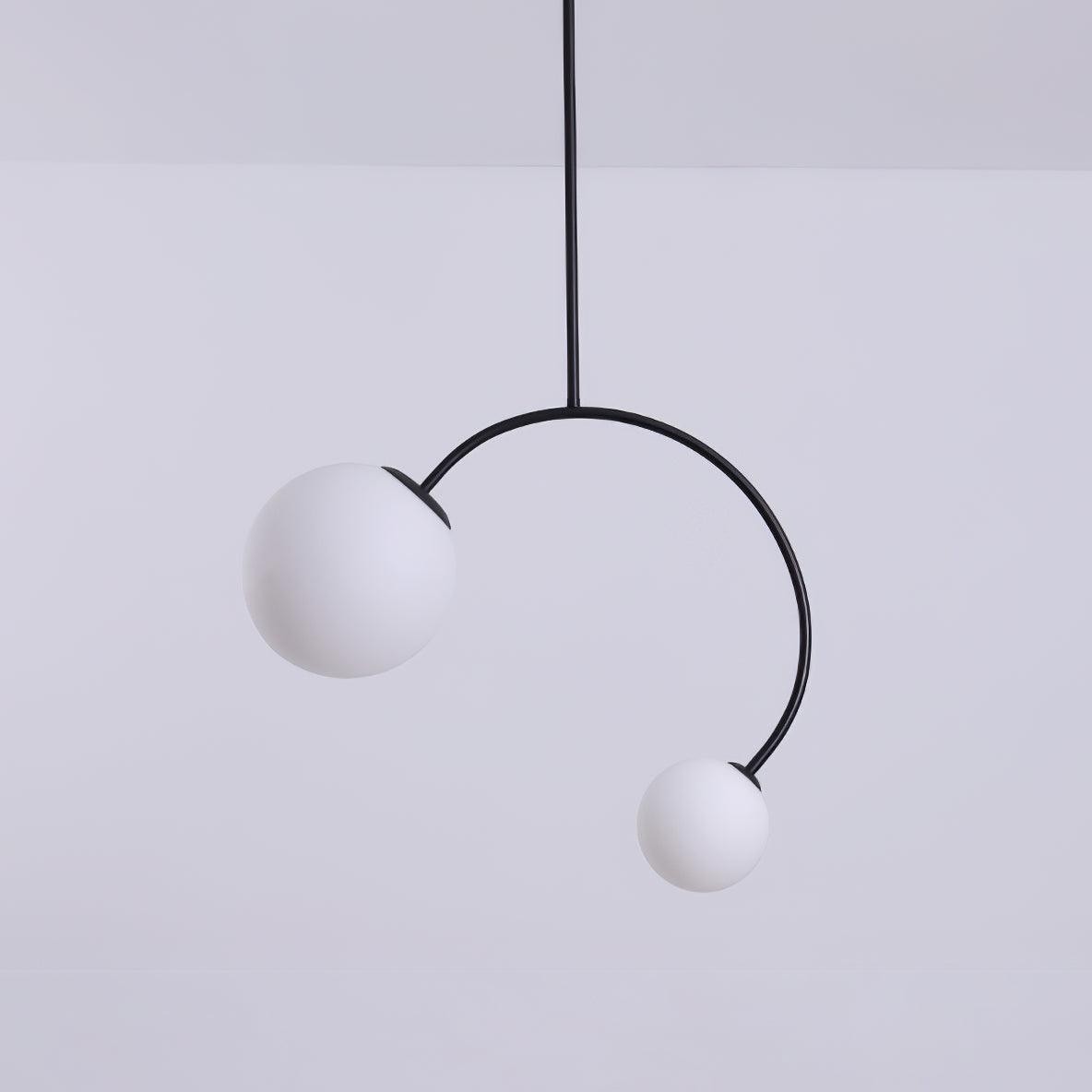Creative Double Heads Glass Pendant Lamp M389