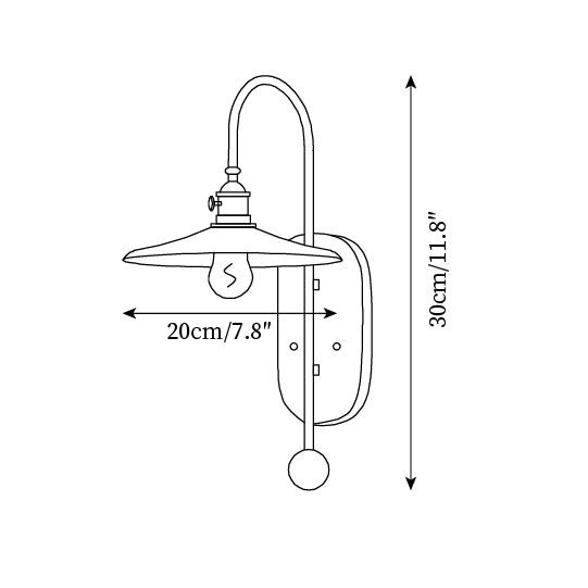 American Retro Spherical Wall Lamp M150
