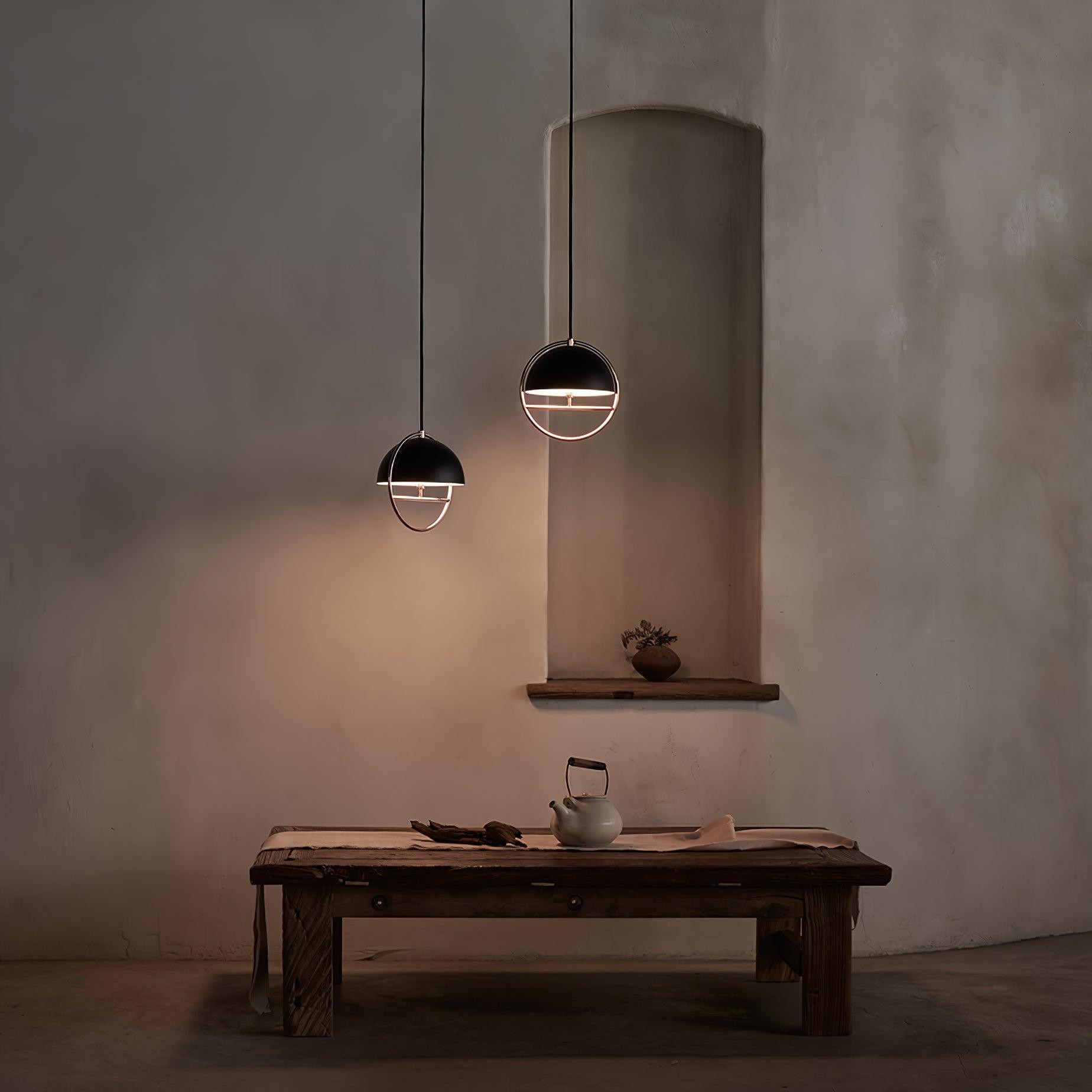 Nordic Hemispherical Ring Metal Pendant Lamp M448