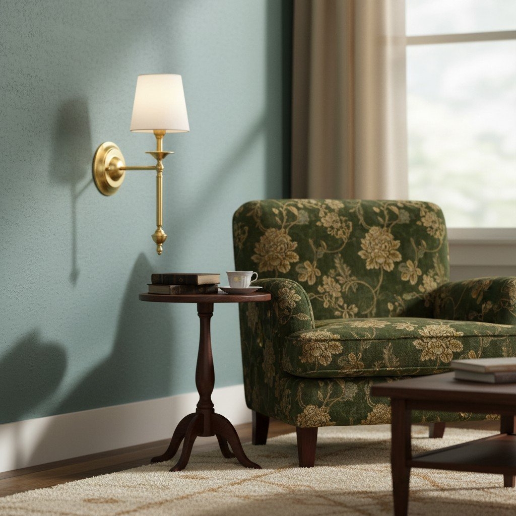 Arcuma Wall Lamp - Modern Copper and Fabric for Living Room T492