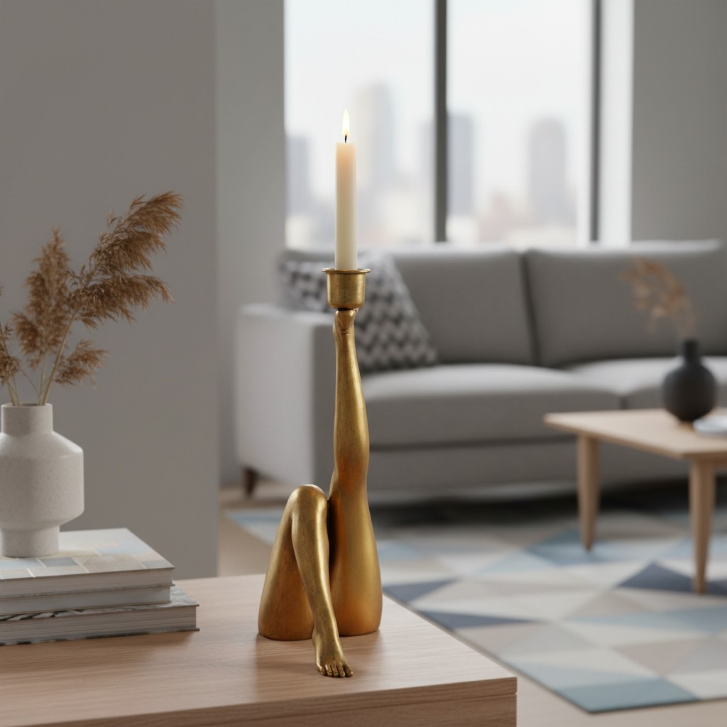 Kickra Abstract Leg-Base Candle Holder – Unique Home Accessory U22