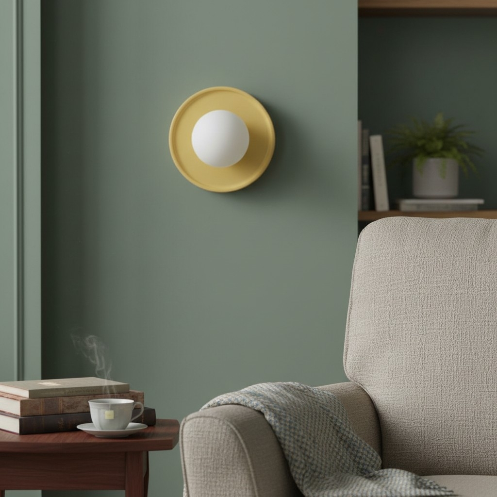 Solna Round Wall Lamp - Modern Glass and Ceramic for Bedroom T745