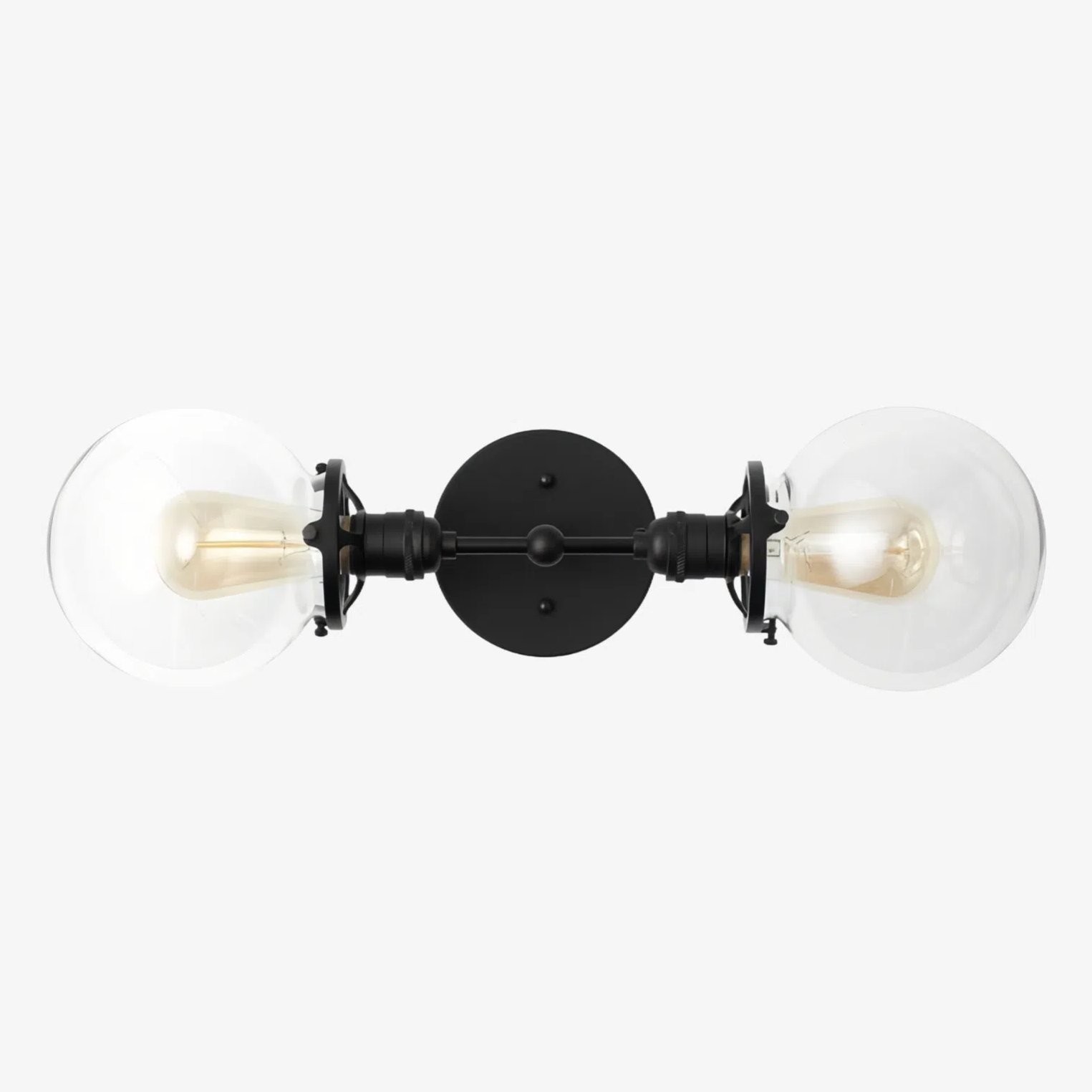 Lumio Globe Industrial Vanity Lighting- Modern Double Globe Wall Light T343