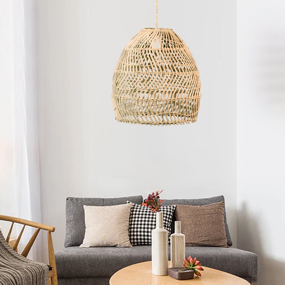 Wicker Basket Rattan Pendant Light S74