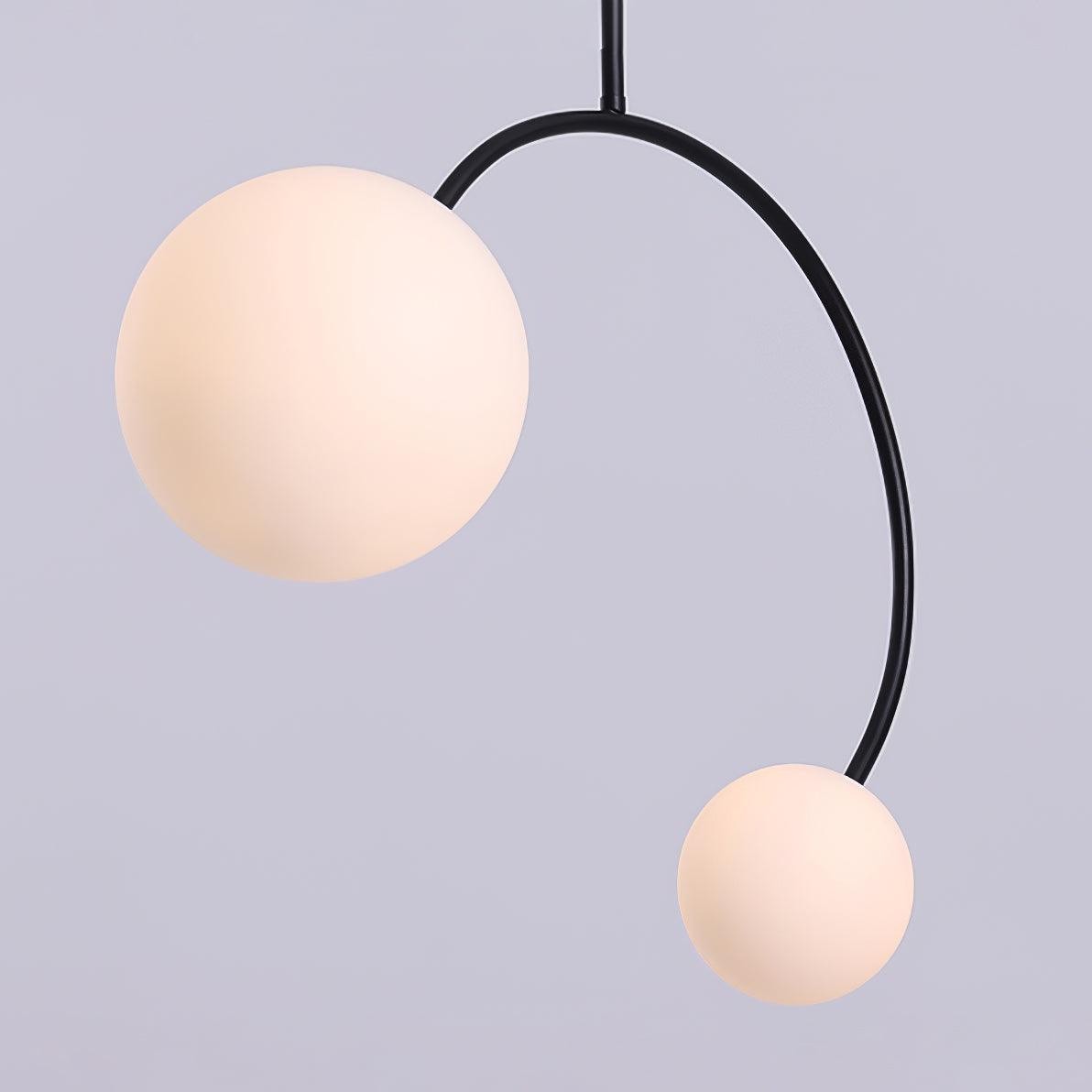 Creative Double Heads Glass Pendant Lamp M389