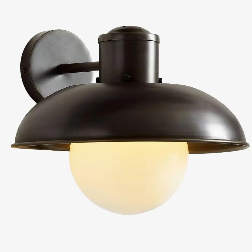 Cordax Industrial Modern Wall Lamp - Soft Opal Glass Glow for Hallway or Bedroom T751