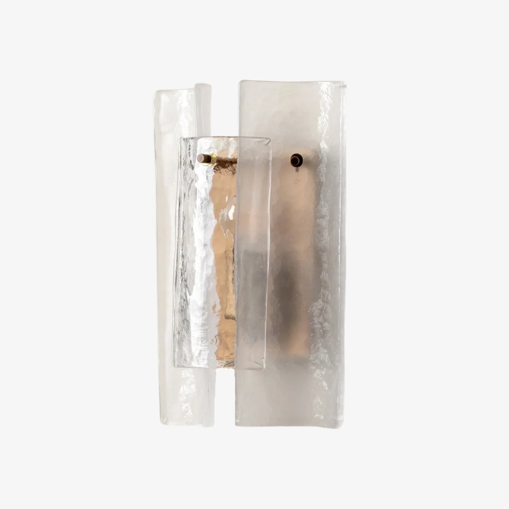 Velora Sculpted Textured Glass Wall Light - Luxe Style for Entryway T1185