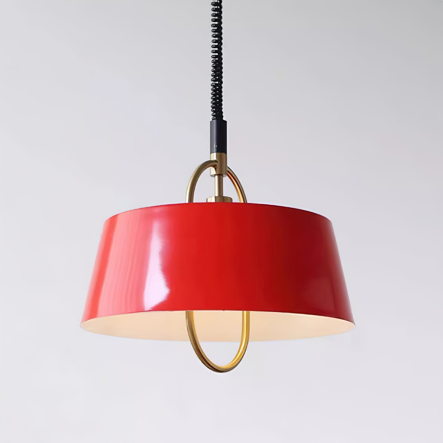 Retro Classic Drum Shaped Retractable Metal Pendant Lamp M305