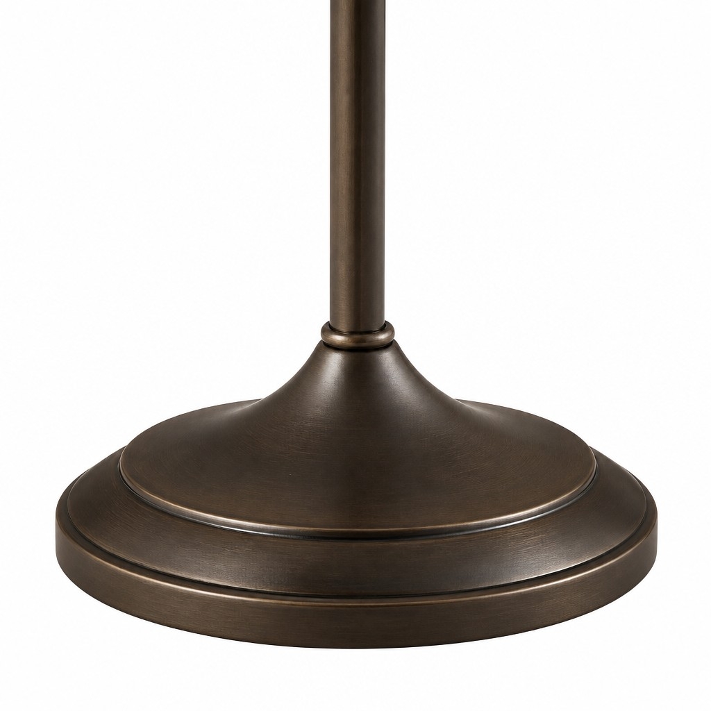 Veslin Elegant Floral Gooseneck Floor Lamp - Floral Linen Shade Lamp for Living Room T2206