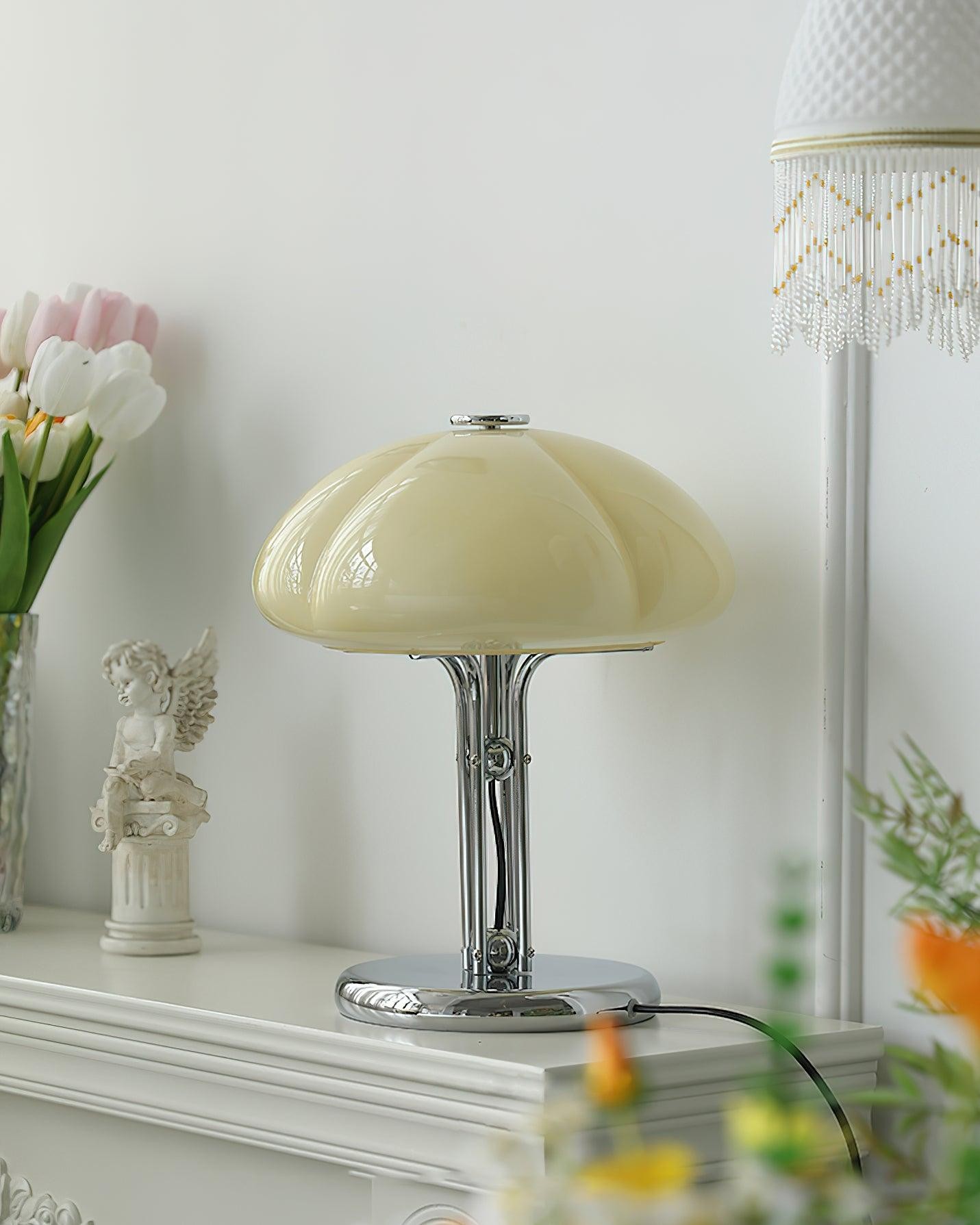 High-Grade Bedroom Bedside Mushroom Glass Table Lamp M175