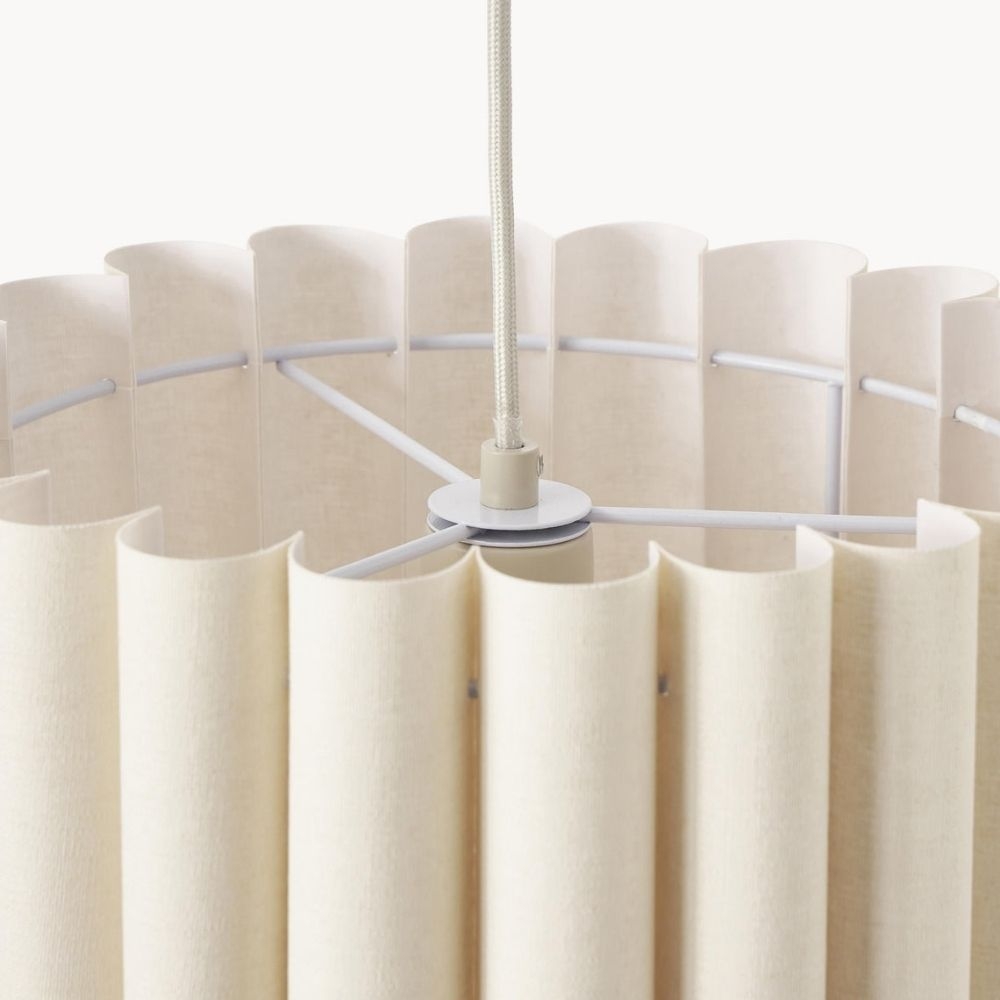 Velura Pendant Lamp - Beige Linen Shade for Dining and Living T1068