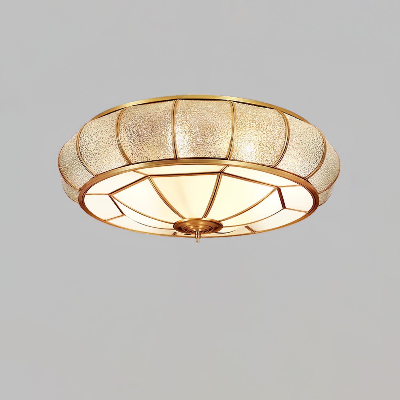 Round Textured Glass Ceiling Light M416