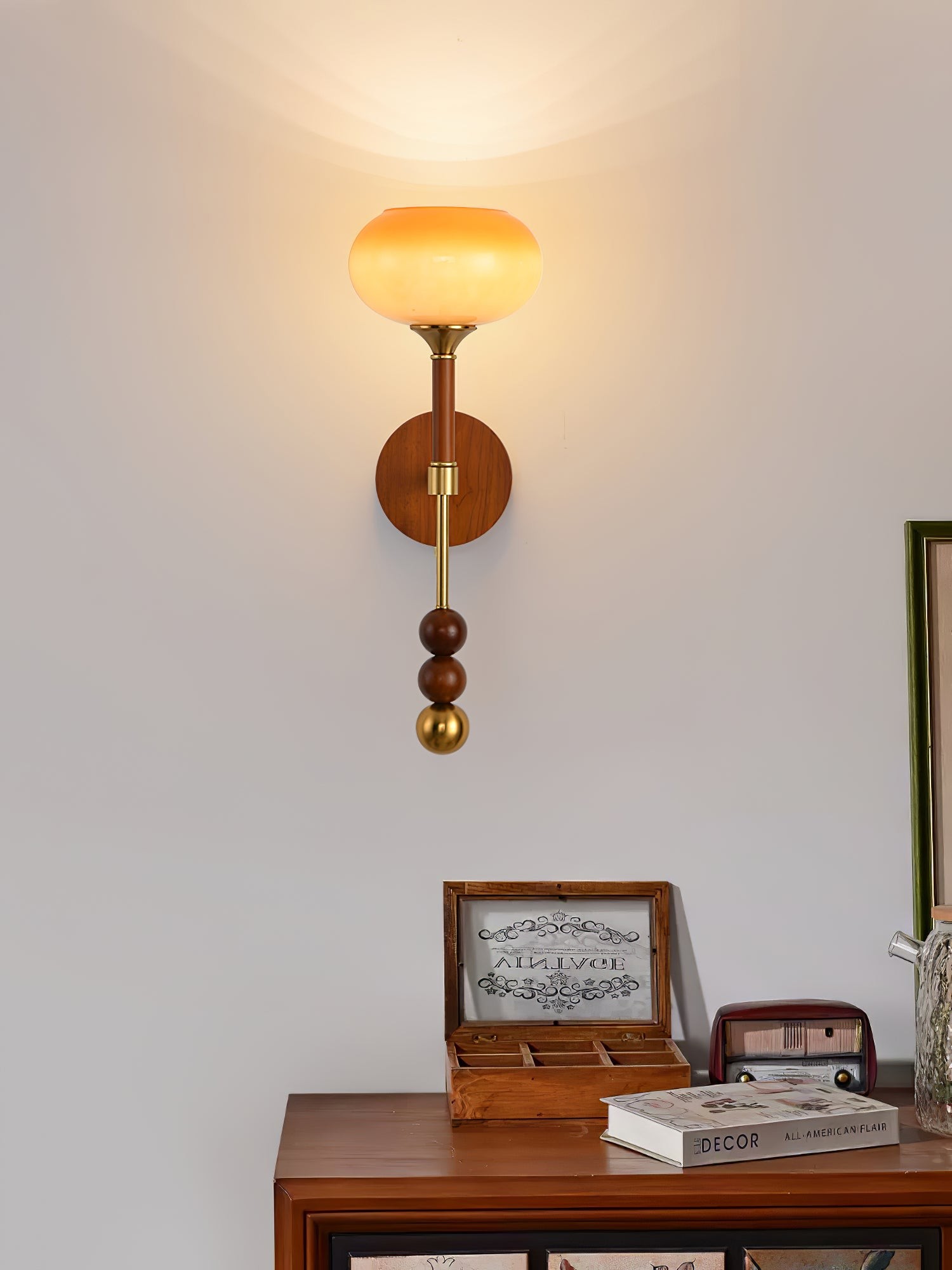 Retro Solid Wood Series Wall Lamp M419