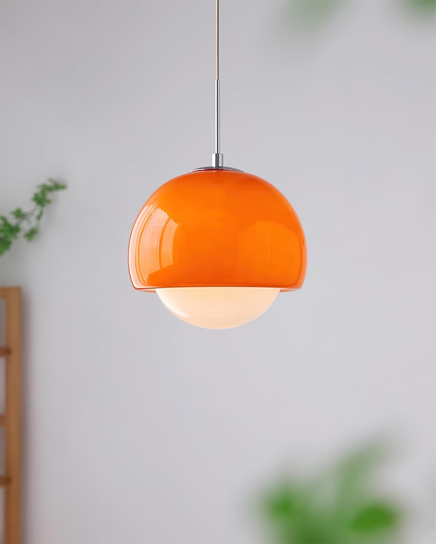 Creative Persimmon Pendant Lamp - Modern Glass and Metal for Dining Room M143