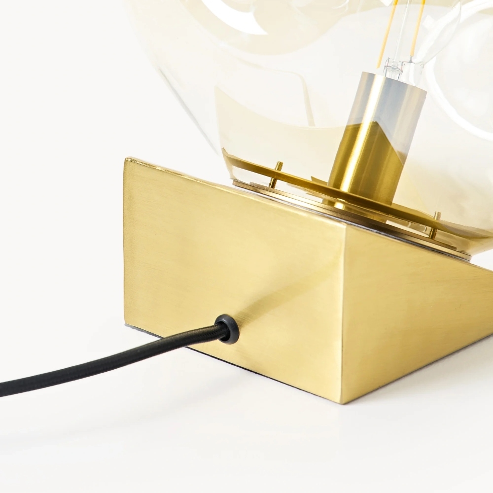 Glissora Glass Table Lamp - Soft Sculptural Glass Form for Living Room or Bedroom T805