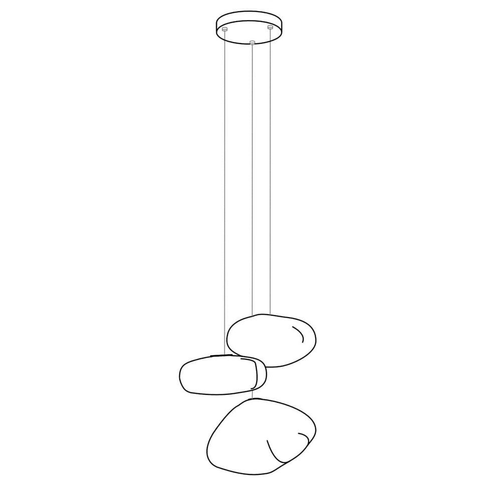 Multi-Head Irregular Glass Bubble Chandelier M79