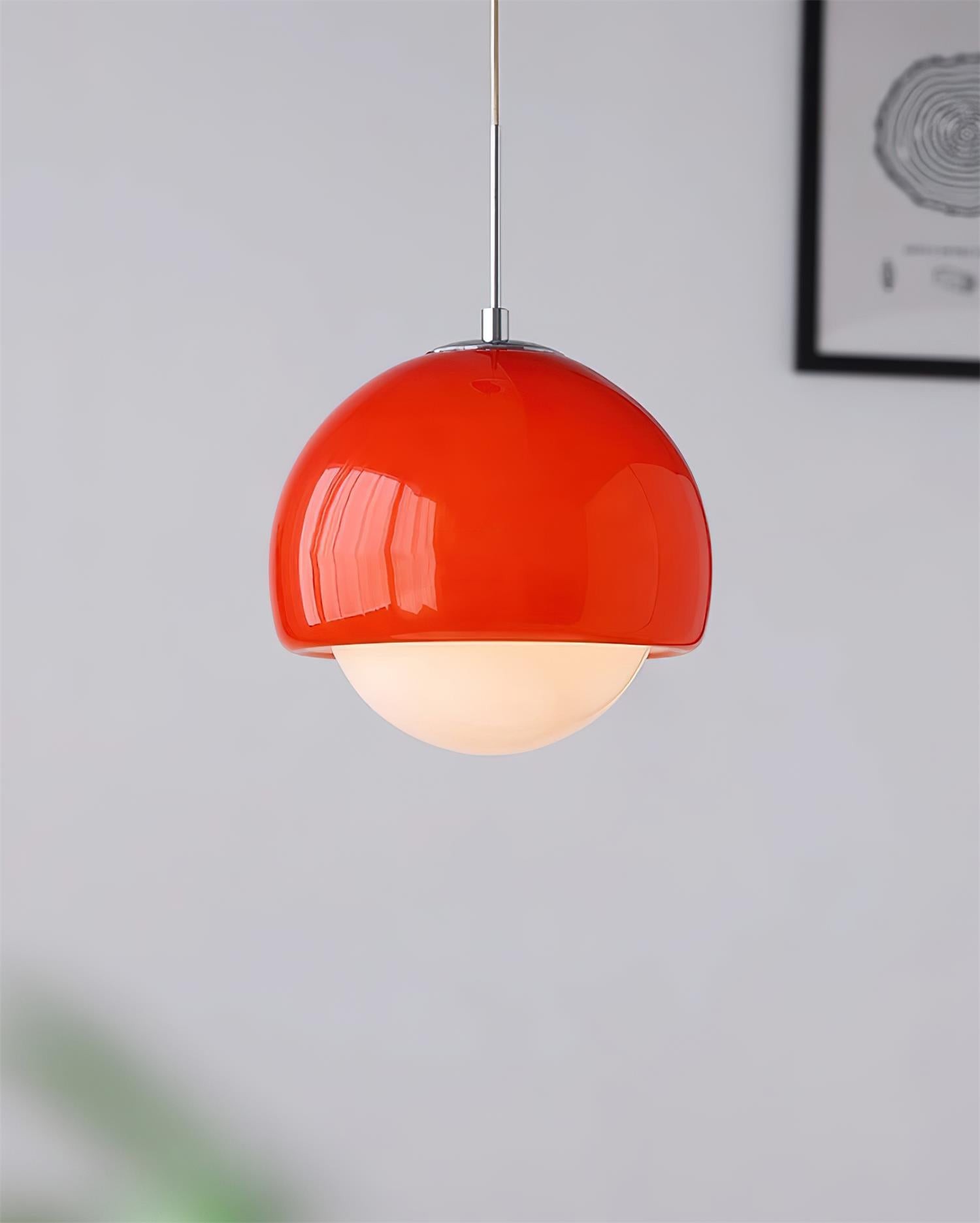 Creative Persimmon Pendant Lamp - Modern Glass and Metal for Dining Room M143