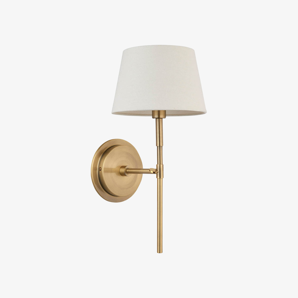 Cremaris Metal Wall Light with Fabric Shade - Timeless Sconce for Interior Lighting T1017