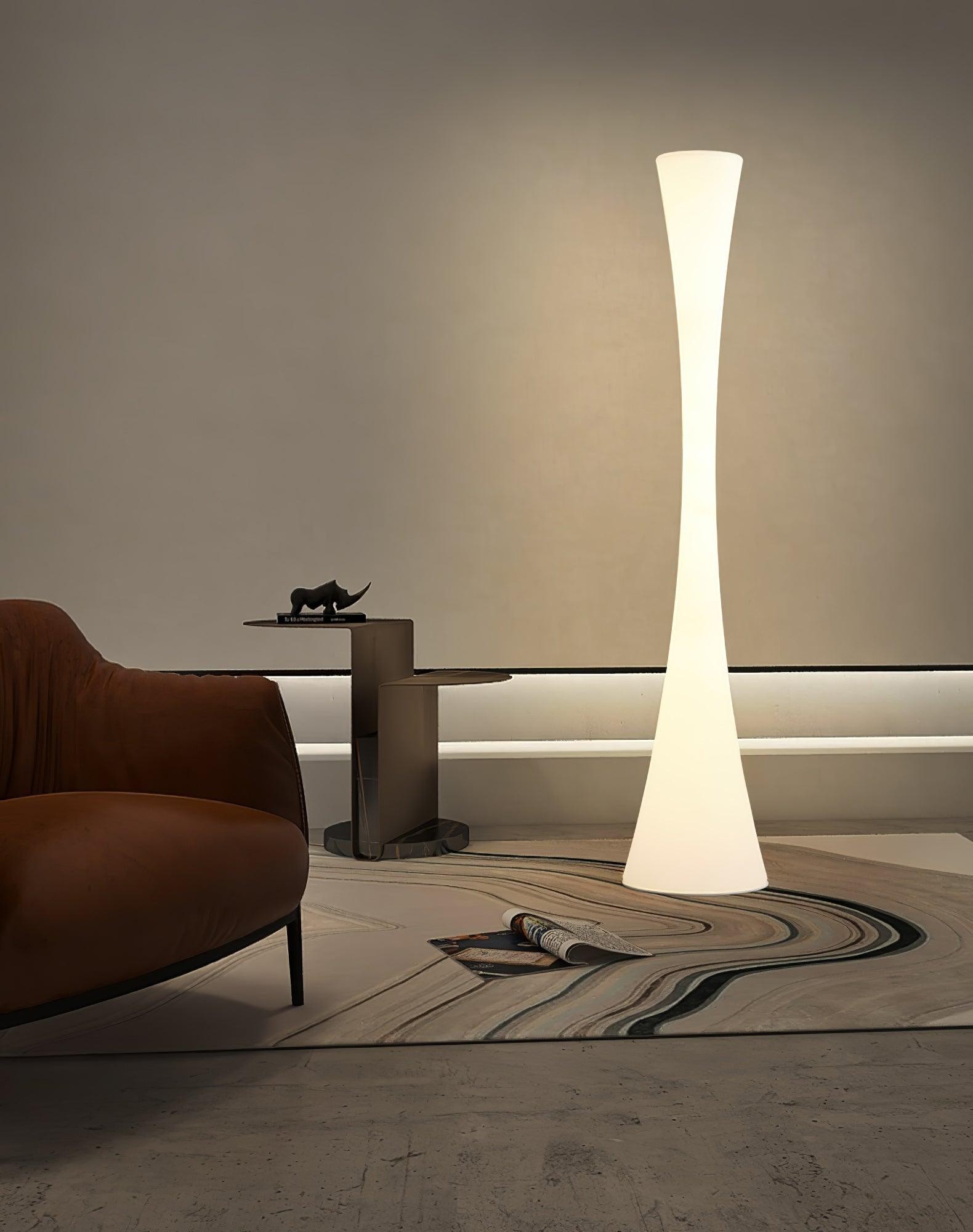 Romantic Simple White Column Floor Lamp G06