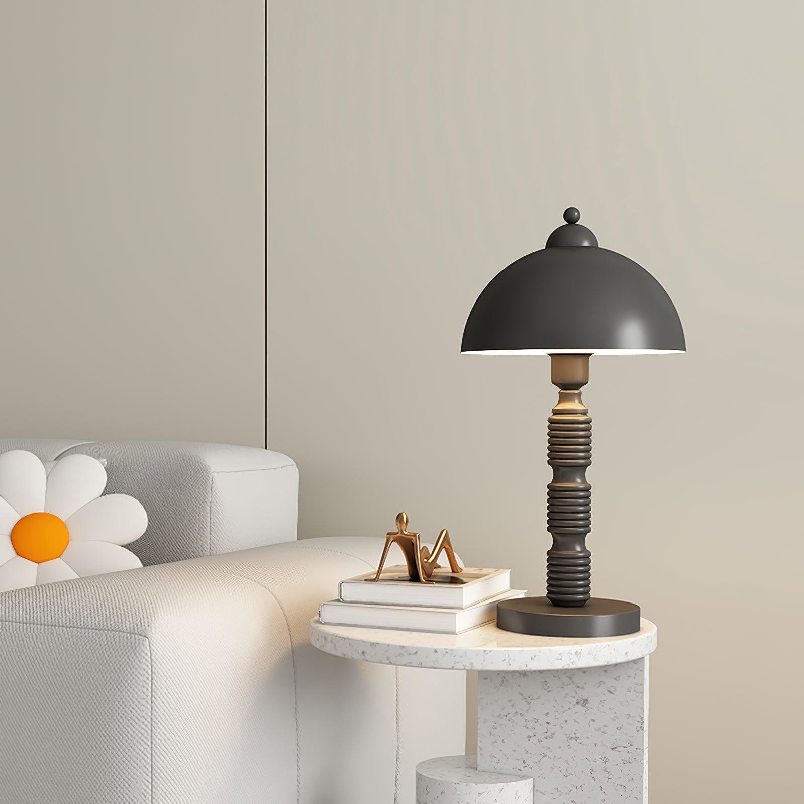 Nordic Iron Round Shade Pleated Base Table Lamp M260