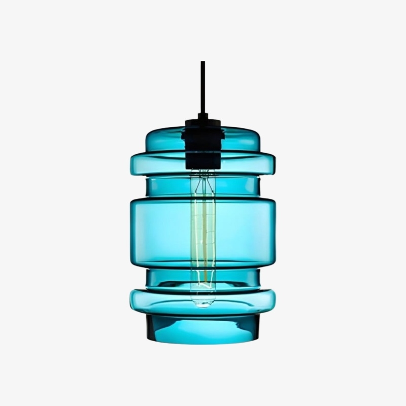 Modern Geometric Glass Pendant Light - Home Decor Multiple Colors Lighting S377