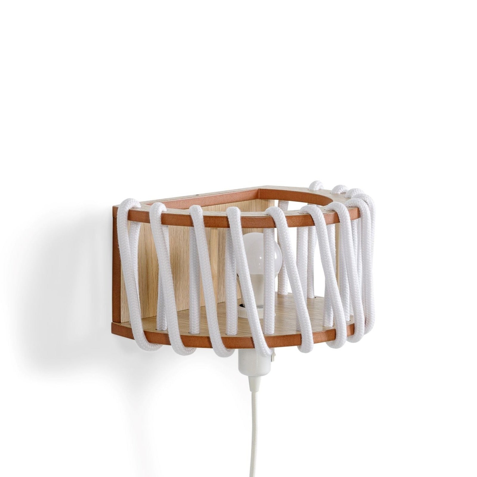 Macaron Rope-wrapped Wooden Wall Lamp S190