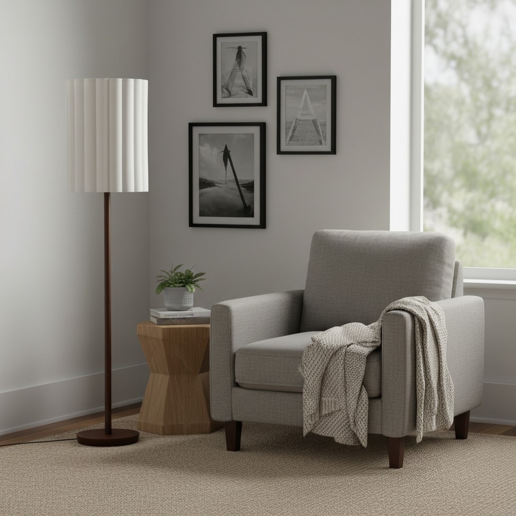 Linbron Natural Floor Lamp – Soft Ambient Light for Interior Spaces T648