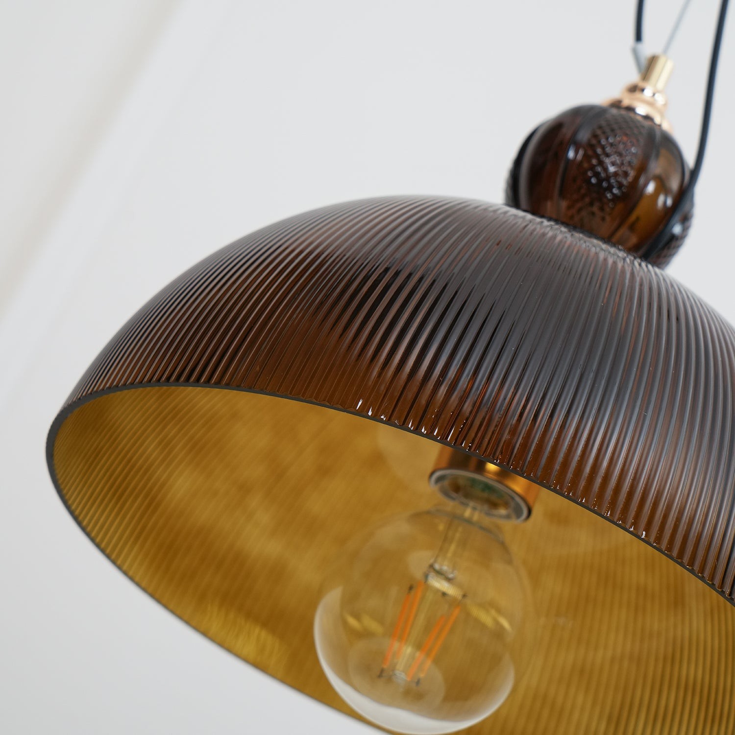 Modern Vintage Gradient Green Glass Shade Single Head Pendant Lamp M361