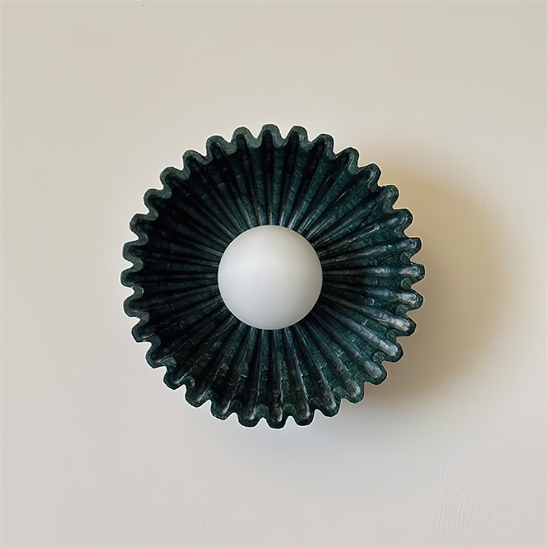 Plastic Lampshade Ceramic Flower Wall lamp M184