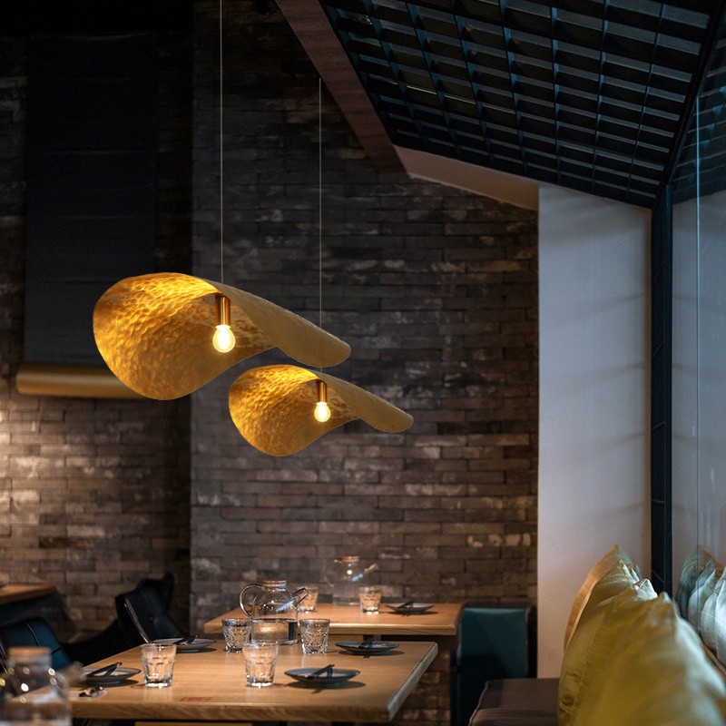 Vintage Lotus Leaf Pendant Light For Living Room S64