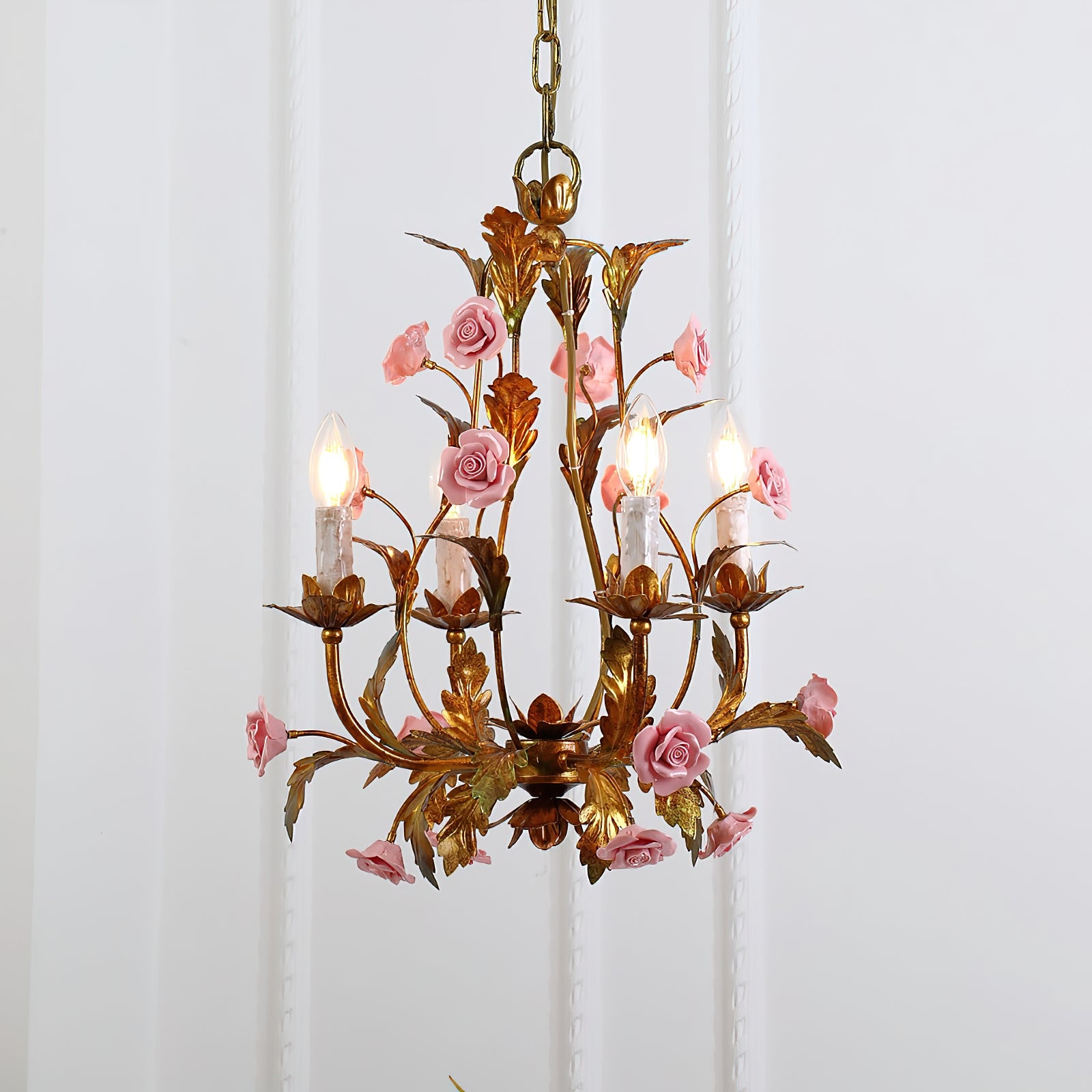 Ceramic Rose Chandelier T1897