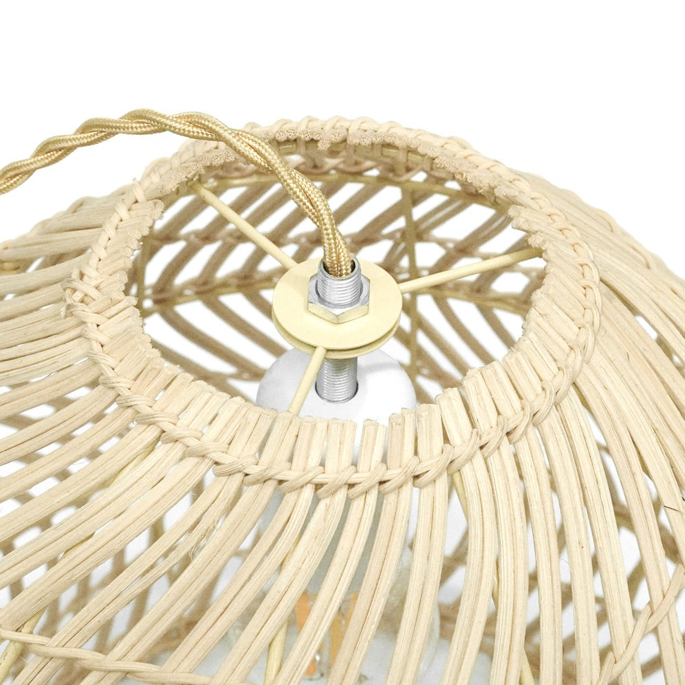 Wicker Basket Rattan Pendant Light S74