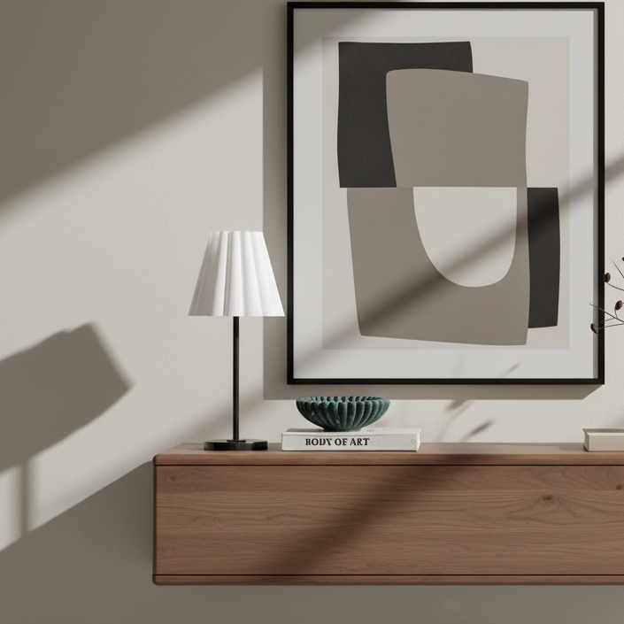 Ruffmeto Transitional Slim Table Lamp - Sculptural Shade Lighting for Living Room or Bedroom T672