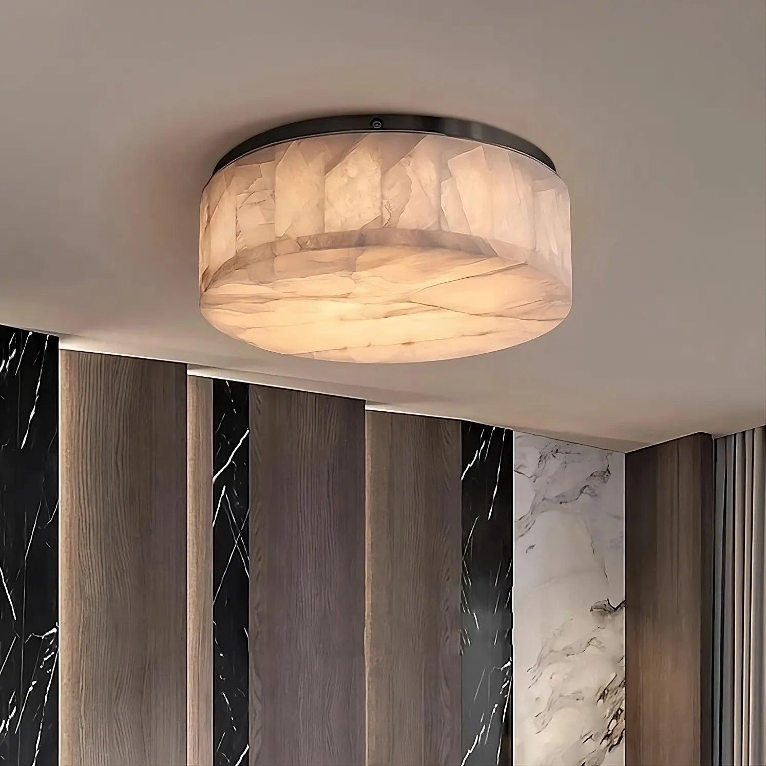 Rivage Alabaster Minimalist Ceiling Light T2172