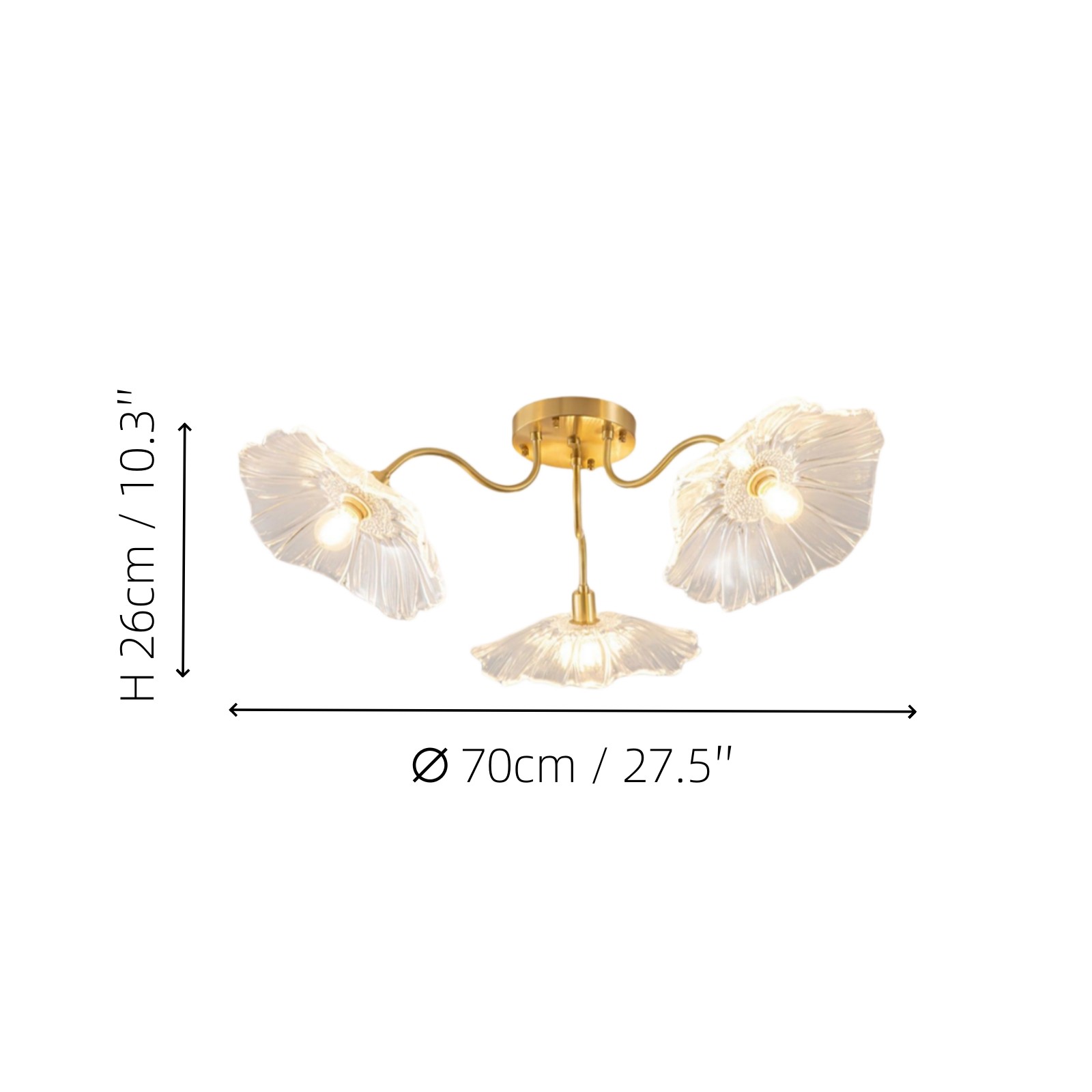 Murano Glass Flowers Ceiling Light P049