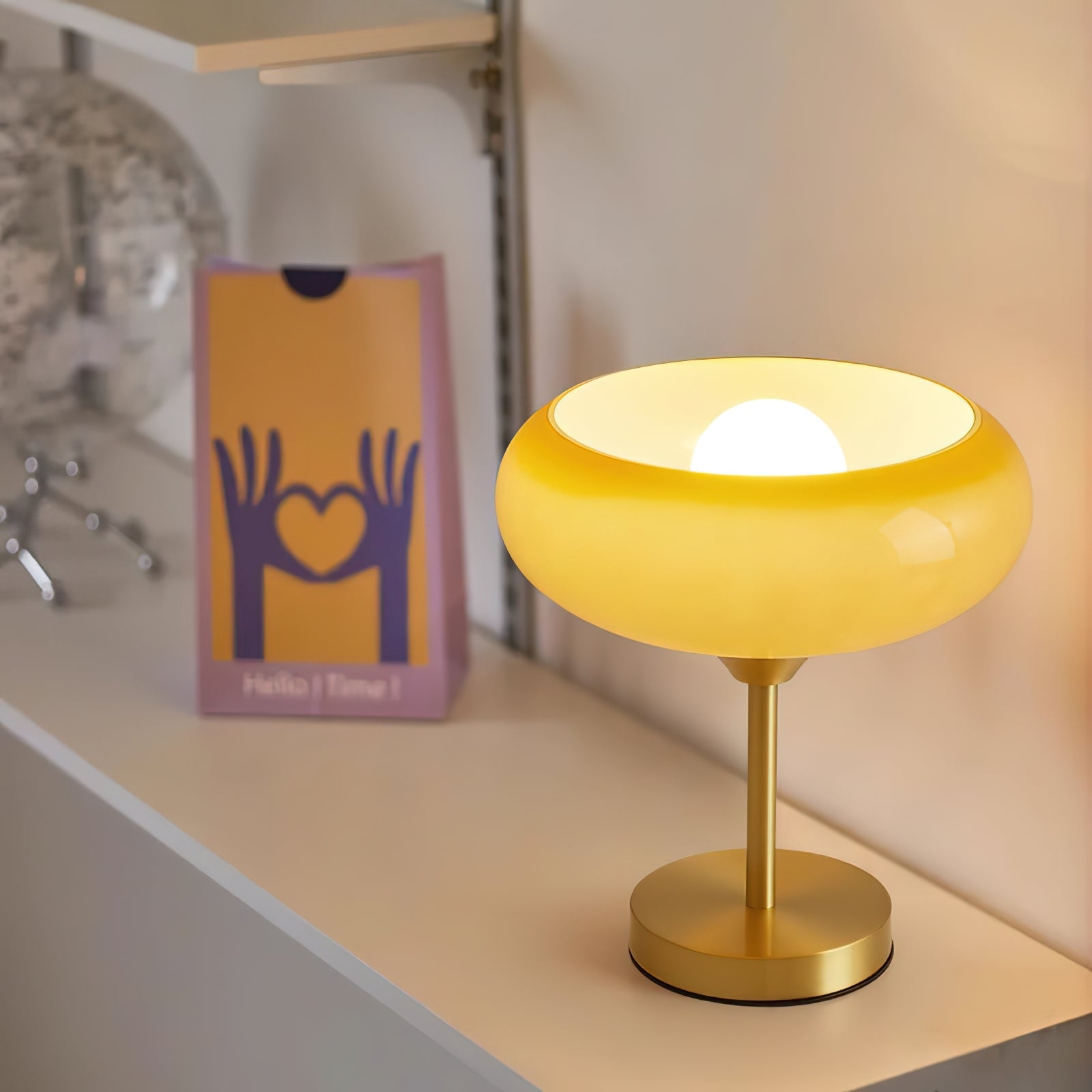 Egg Tart Glass Table Lamp T1667