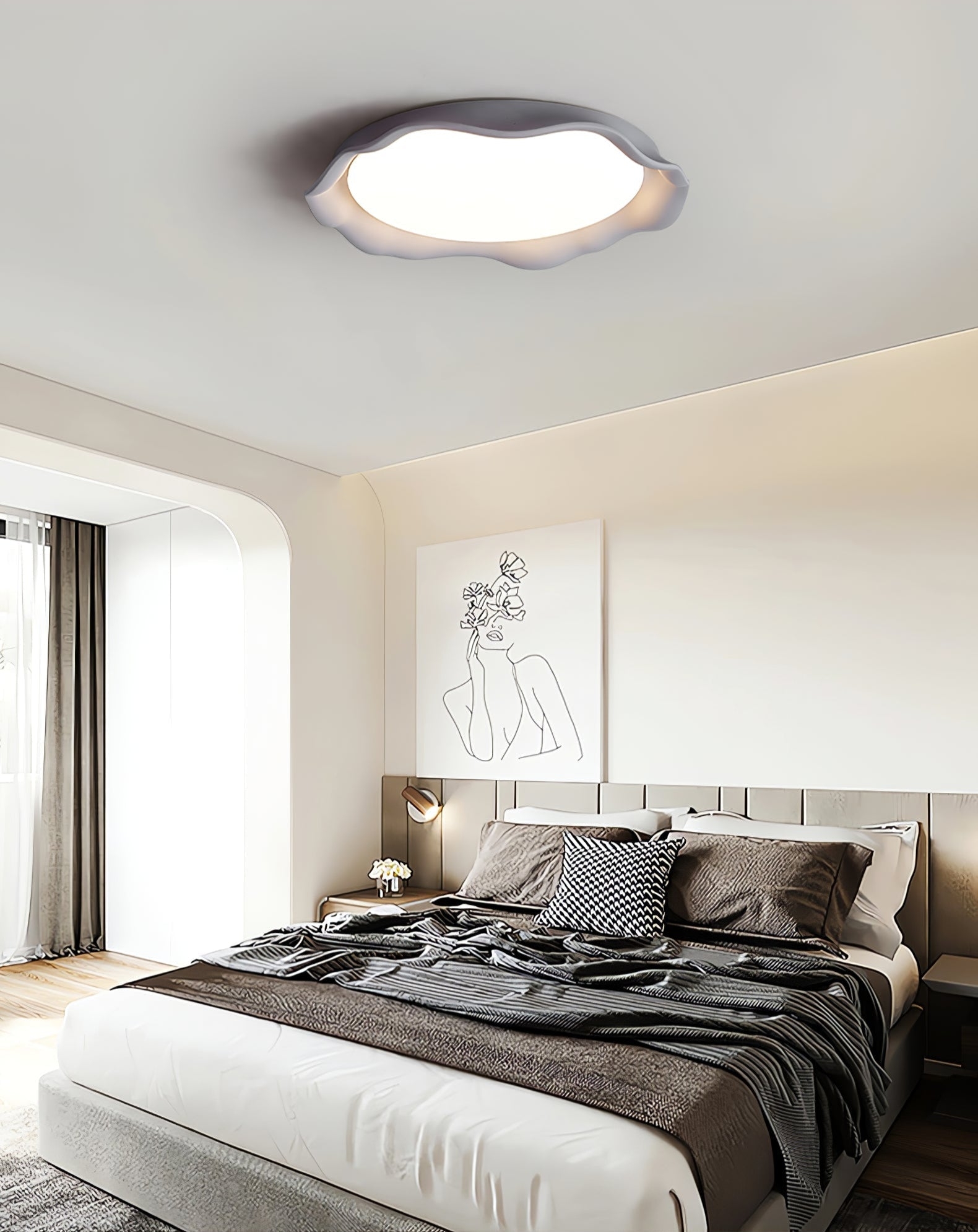 Aera Microcement Ceiling Light T1604