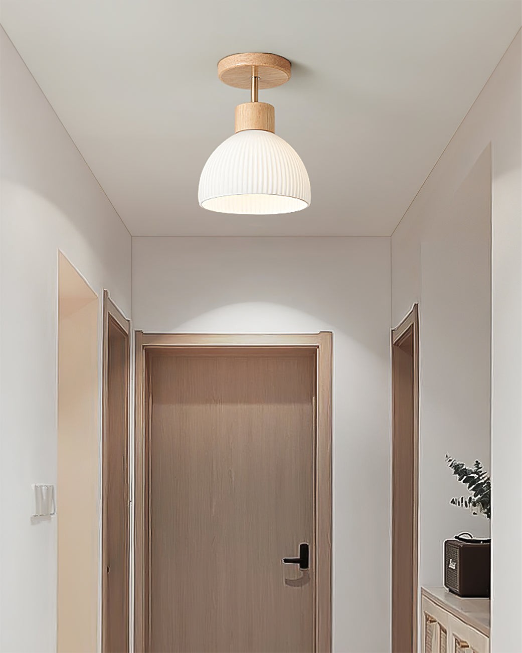 Nordic Wood Style LED Ceiling Lamp M76