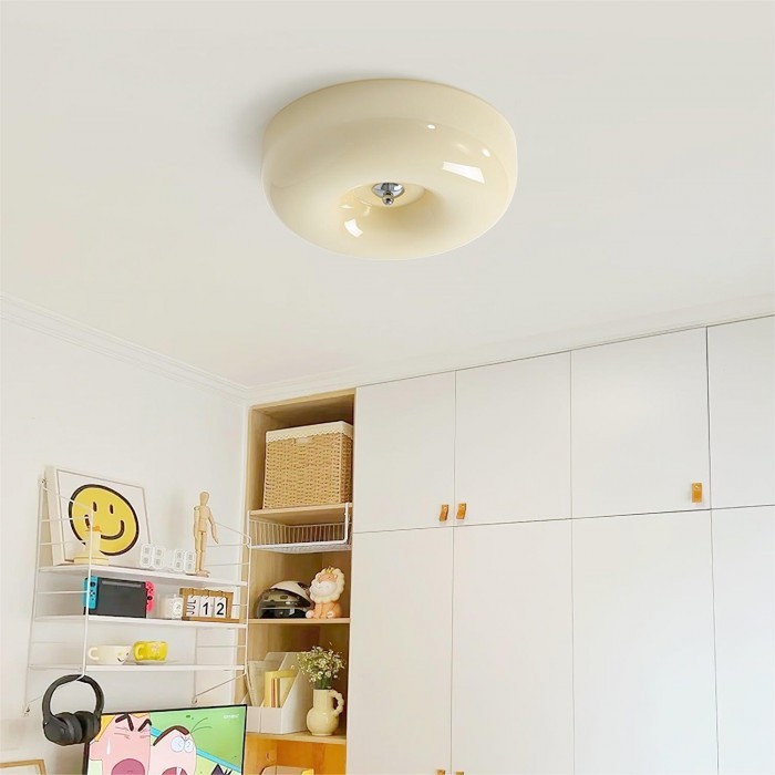 Bauhaus Cream Pudding Glass Ceiling Lamp S193