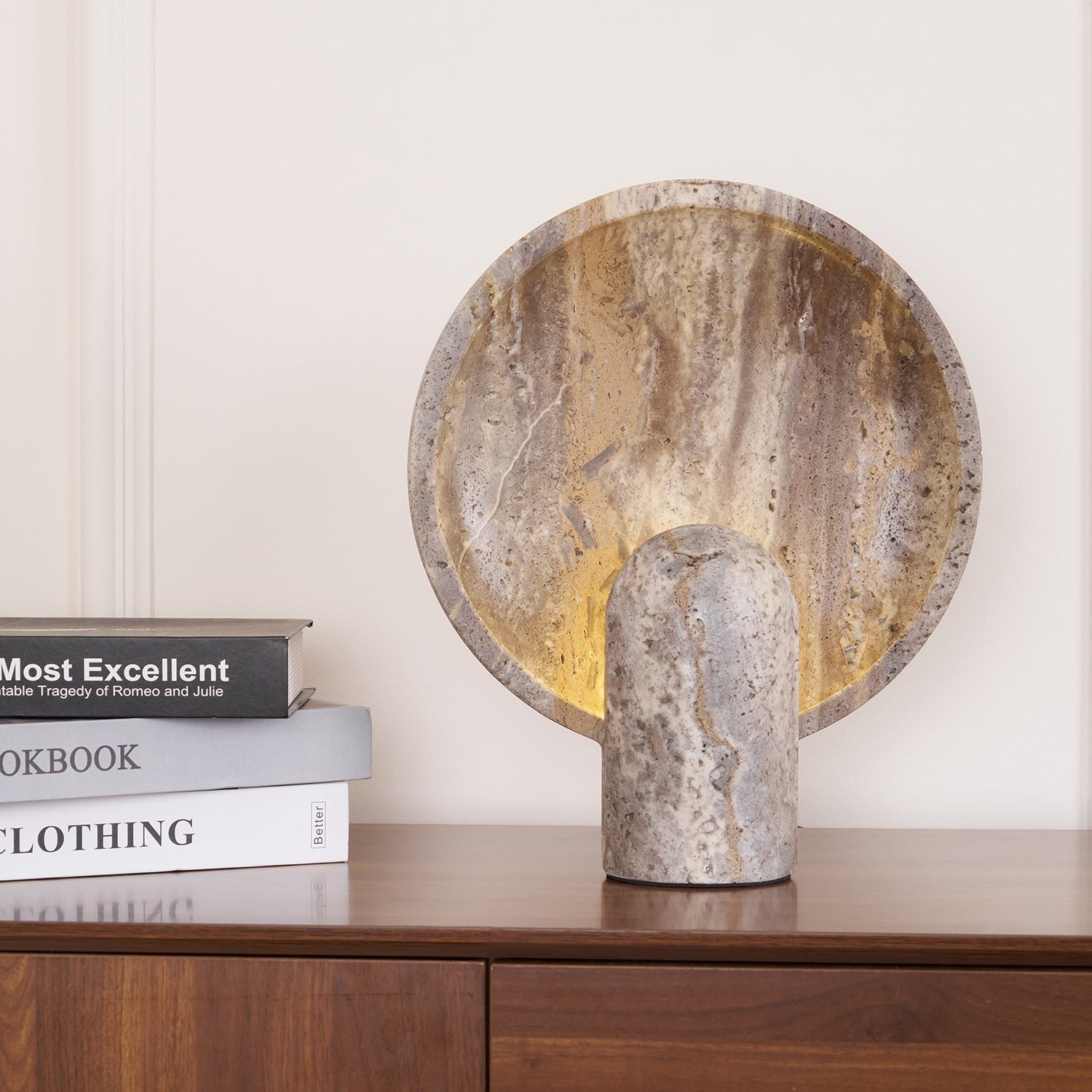 Wabi-sabi Style Eclipse Stone Table Lamp G18