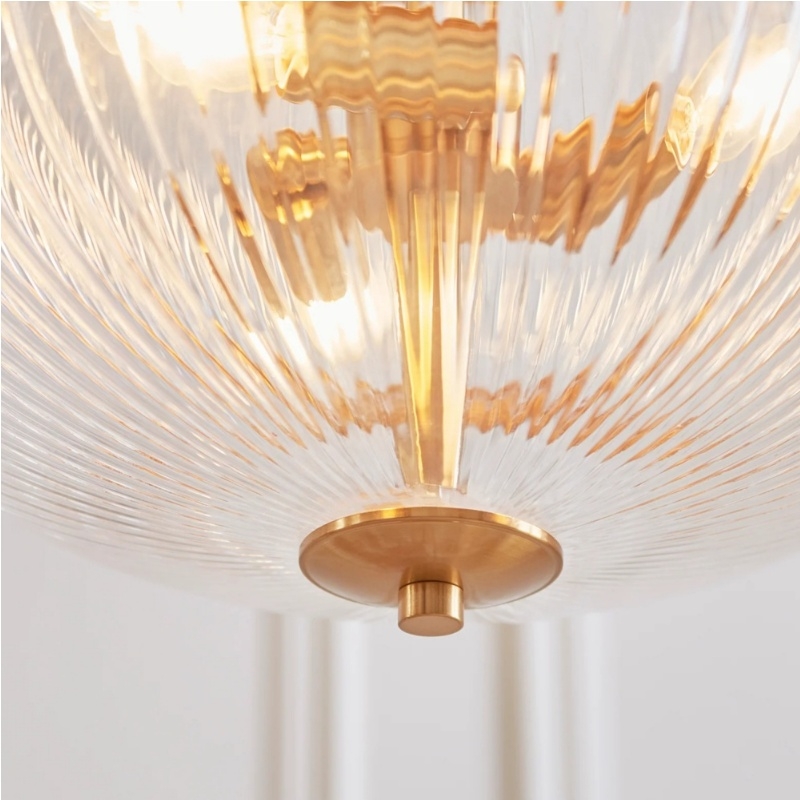Luntra Contemporary Multi-Light Pendant with Textured Glass for Bedrooms and Hallways T952