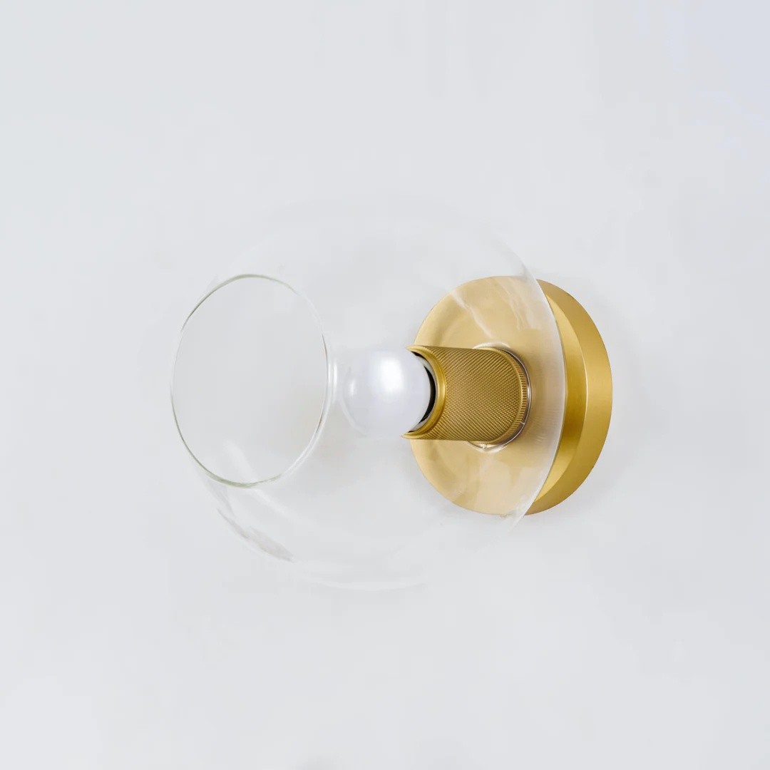Versatile Flush Mount Light – Modern Glass & Open Bulb Design S232