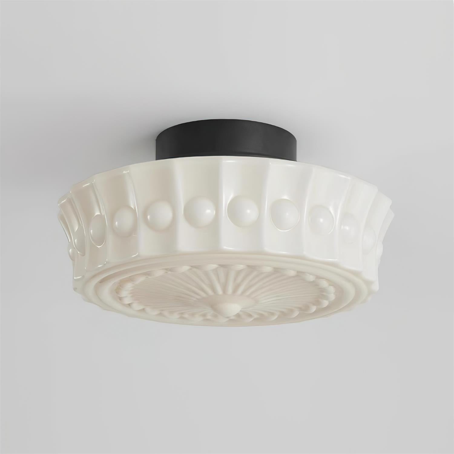 Rigidus French Vintage Glass Cream Style Ceiling Light M52