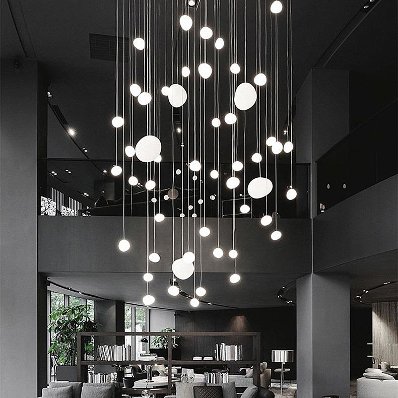 Pebble Orb Deco Milk Glass Pendant Light S161