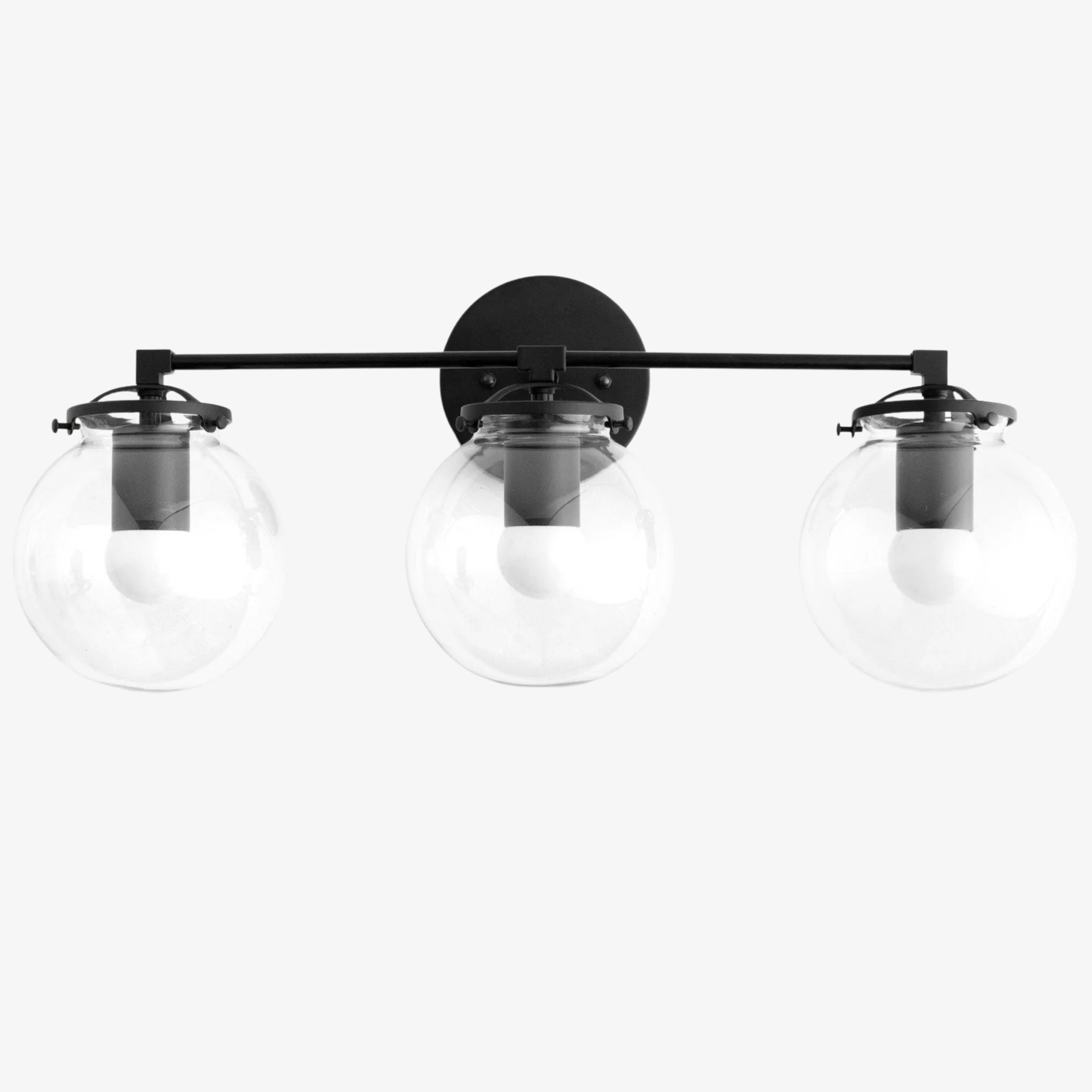 Glorica Glass 3 Shade Globe Vanity Light - Soft Bathroom Light Fixture T329