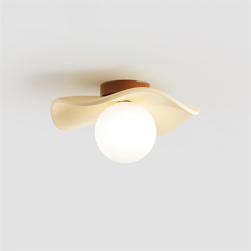 Ruffled Wood Grain Ceiling Light P021