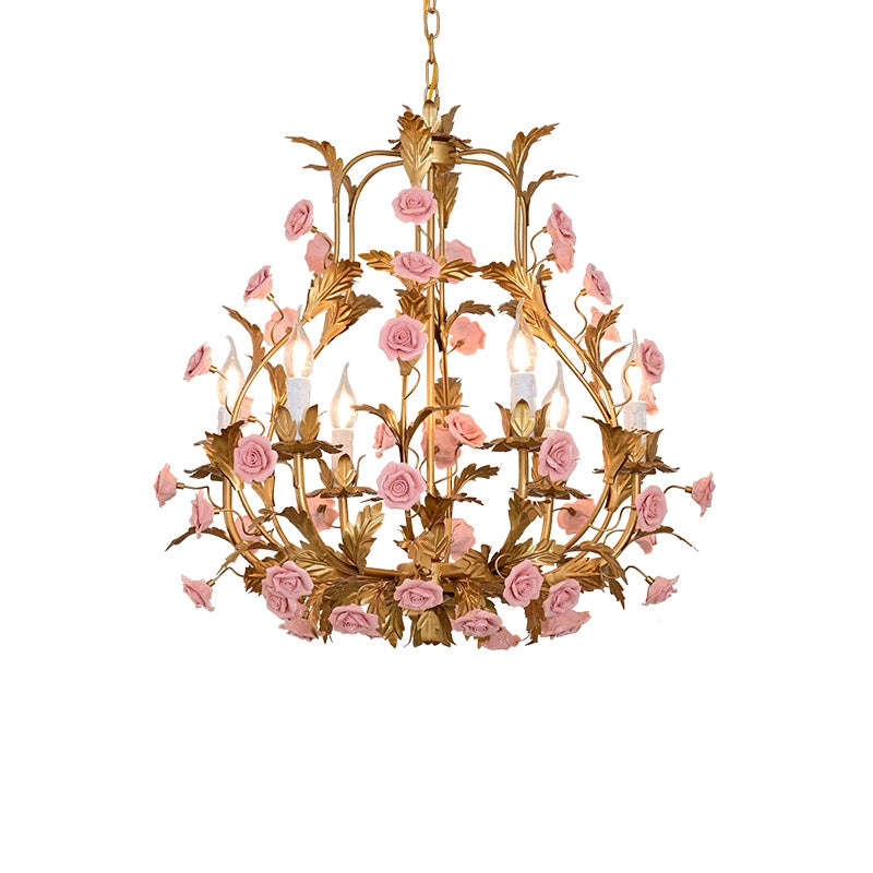 Ceramic Rose Chandelier T1897